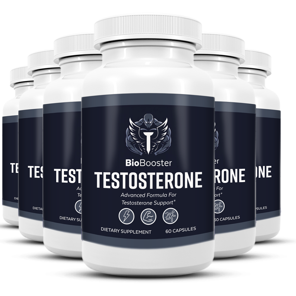 BioBooster Best Value Package - 180 Days of Male Vitality - 6 Bottles Testosterone Supplement